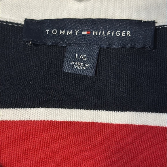 Tommy Hilfiger Women's Rugby Collared Dress Red and Black Size Large - Picture 10 of 11